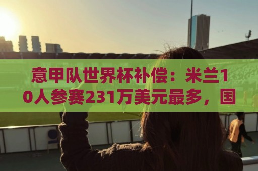 意甲队世界杯补偿：米兰10人参赛231万美元最多，国米第3尤文第4
