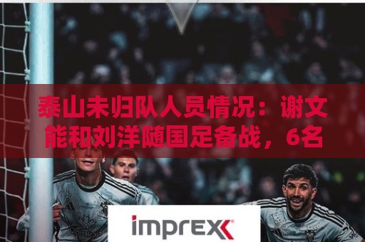 泰山未归队人员情况：谢文能和刘洋随国足备战，6名小将随U23集训